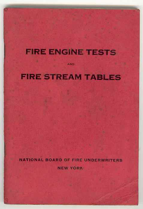 Image for FIRE ENGINE TESTS and FIRE STREAM TABLES